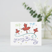 Gelukkige Verjaardag Canada Briefkaart (Staand voorkant)