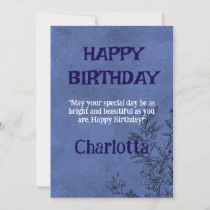 GELUKKIGE VERJAARDAG CHARLOTTA KAART