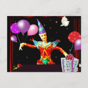 Gelukkige verjaardag clown1 briefkaart