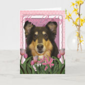 Gelukkige Verjaardag - Collie - Caroline Kaart (Gele Bloem)