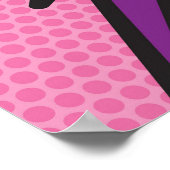 GELUKKIGE VERJAARDAG Comic Book Pop Art roze Poster (Hoek)