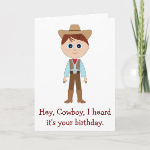Gelukkige verjaardag, cowboy voor kleinzoon kaart