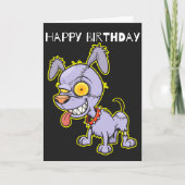 Gelukkige verjaardag | Cranky Zombie Dog Illustrat Kaart (Voorkant)