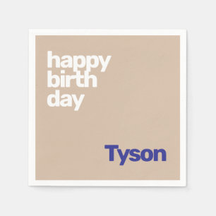 Gelukkige verjaardag creëer uw eigen MOCHA party p Servet