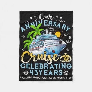 Gelukkige Verjaardag Cruise Viering 43 Jaar Koppel Fleece Deken