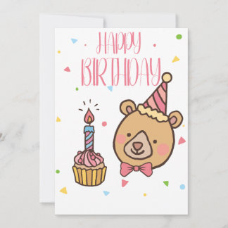 Gelukkige verjaardag cupcake feestdagenkaart