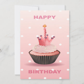 Gelukkige verjaardag cupcake feestdagenkaart