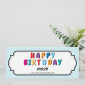 Gelukkige Verjaardag Custom Gift Certificate Vouch (Staand voorkant)