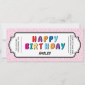 Gelukkige Verjaardag Custom Gift Certificate Vouch (Achterkant)