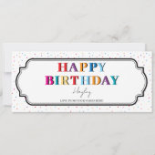 Gelukkige Verjaardag Custom Gift Certificate Vouch (Voorkant)