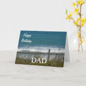 Gelukkige Verjaardag DAD-Ocean Waves Kaart (Gele Bloem)