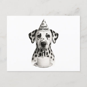 Gelukkige Verjaardag Dalmatiër Feestdagenkaart