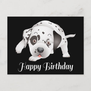Gelukkige Verjaardag Dalmatische Puppy Hondenliefh Briefkaart