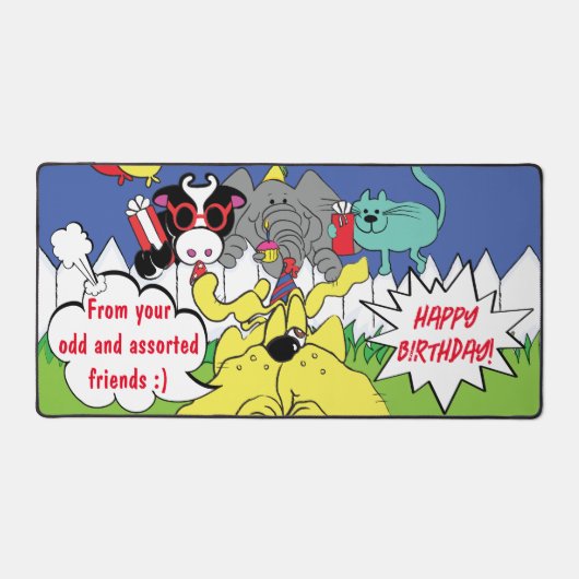 Gelukkige Verjaardag Desk Mat (Voorkant)