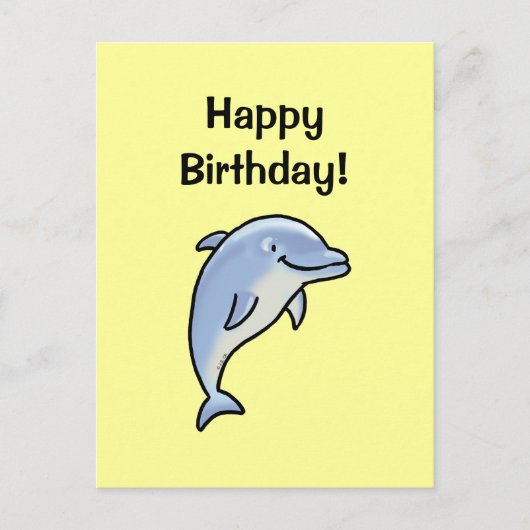 Gelukkige verjaardag! (dolfijn) briefkaart (Voorkant)