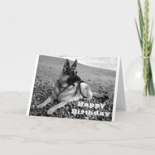 Gelukkige Verjaardag Duitse Herder Puppy Dog Kaart