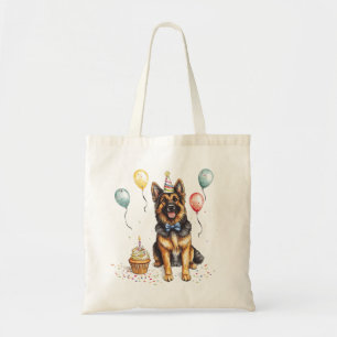 Gelukkige verjaardag Duitse Herdershond Tote Bag