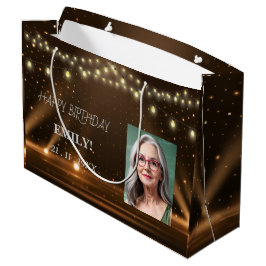 Gelukkige Verjaardag Elegant Black Party Modern Ch Groot Cadeauzakje