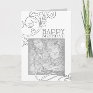 gelukkige verjaardag ( elegant flourish ) kaart