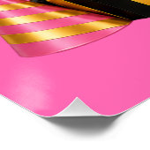Gelukkige verjaardag elke leeftijd roze perfect poster (Hoek)