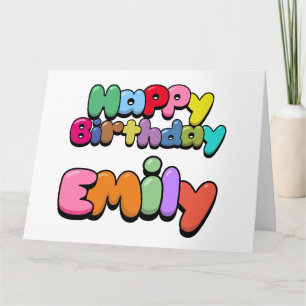 Gelukkige Verjaardag Emily Kaart