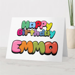 Gelukkige verjaardag Emma Kaart