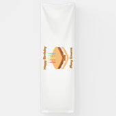 Gelukkige Verjaardag En Veel S'mores 2.5x8 Vinyl B Spandoek (Verticaal)