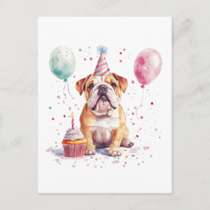 Gelukkige verjaardag Engelse Bulldog Briefkaart