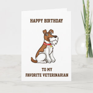 ** GELUKKIGE VERJAARDAG ** FAVORIET ** DIERENARTS KAART