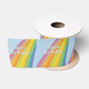 Gelukkige verjaardag Felicitatie & Kleurrijke Rege Lint