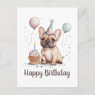Gelukkige verjaardag Franse Bulldog Briefkaart