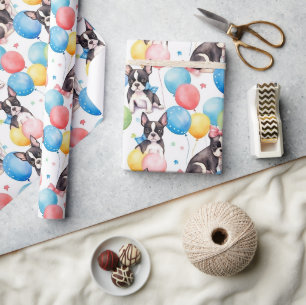 Gelukkige Verjaardag Franse Bulldog Cadeaupapier