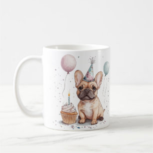 Gelukkige verjaardag Franse Bulldog Koffiemok