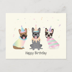 Gelukkige verjaardag Franse Bulldoggen Briefkaart