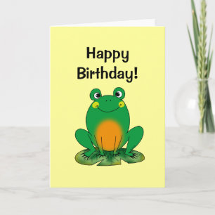 Gelukkige verjaardag! (frog) kaart