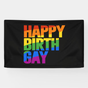 Gelukkige verjaardag gay spandoek