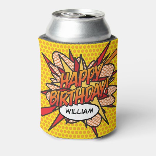 GELUKKIGE VERJAARDAG Gepersonaliseerde Plezier Mod Blikjeskoeler (Blikje Achterkant)