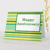 gelukkige verjaardag: gestreepte de lente kaart (Gele Bloem)