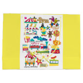 Gelukkige Verjaardag Gift Bag Carnaval Circus Groot Cadeauzakje (Achterkant)