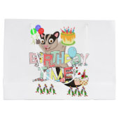 Gelukkige Verjaardag Gift Bag Possum Cake Groot Cadeauzakje (Achterkant)