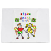 Gelukkige Verjaardag Gift Bag Twin Groot Cadeauzakje (Voorkant)