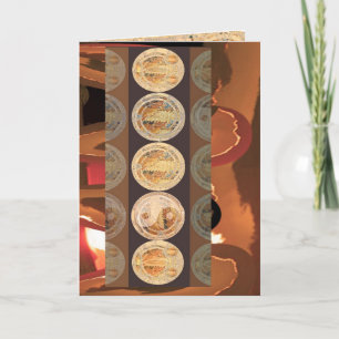 Gelukkige Verjaardag - Golden Flame Coins 2010 Kaart