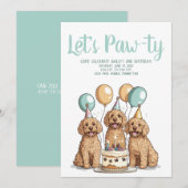 Gelukkige Verjaardag Goldendoodle Honden Kaart (Voorkant / Achterkant)