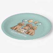 Gelukkige Verjaardag Goldendoodle Honden Papieren Bordje (Gekanteld)