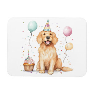 Gelukkige Verjaardag Gouden Retriever hond Magneet