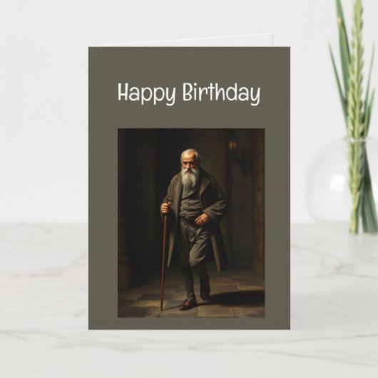 Gelukkige Verjaardag Grappig Jong Nu Oud Kaart (Voorkant)