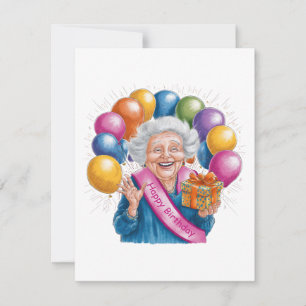 Gelukkige verjaardag grappige oma notitiekaartje