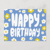 GELUKKIGE VERJAARDAG Groovy Daisies CUSTOM Day Briefkaart (Voorkant)