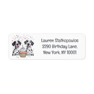 Gelukkige Verjaardag Grote Deen Honden Cupcake Etiket