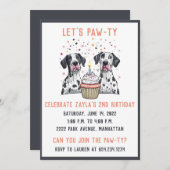 Gelukkige Verjaardag Grote Deen Honden Cupcake Kaart (Voorkant / Achterkant)